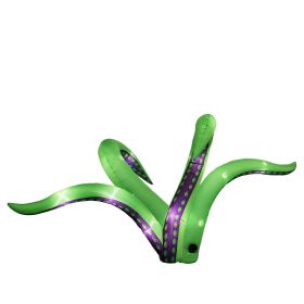 2 Pack Halloween Inflatable Octopus Tentacles Outdoor Decorations, Blow Up Hanging Decoration with Built-in LED Lights